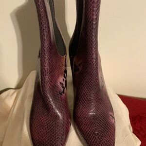 Donald J. Pliner Purple Ankle Boots